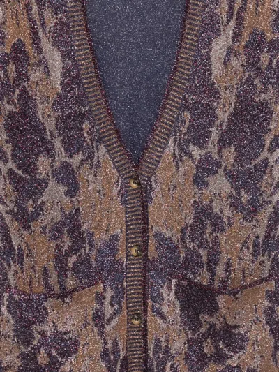 Mes Demoiselles Floral-pattern Sleeveless Cardigan In Multi