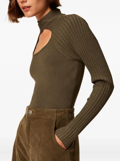 Twinset Pull Ajusté Avec Ajour In Green