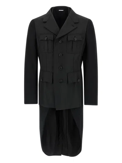 Comme Des Garçons Homme Deux Comme Des Garçons Homme Plus Double Layer Blazer Jacket In Black