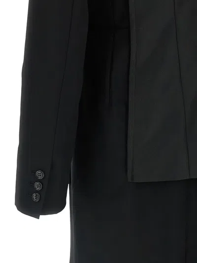 Comme Des Garçons Homme Deux Comme Des Garçons Homme Plus Double Layer Blazer Jacket In Black