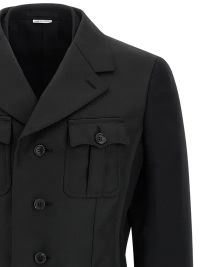 Comme Des Garçons Homme Deux Comme Des Garçons Homme Plus Double Layer Blazer Jacket In Black