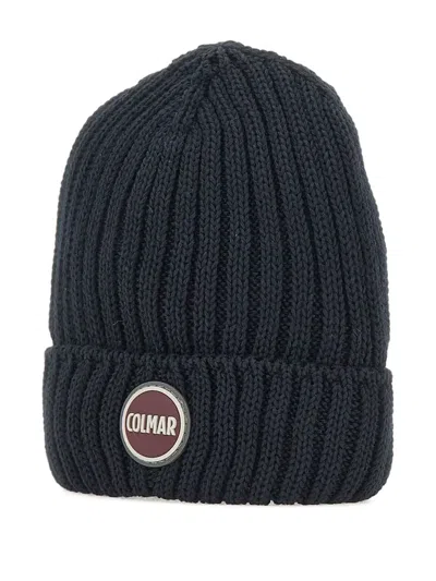 标贴罗纹套头帽