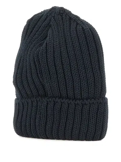 标贴罗纹套头帽