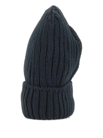 标贴罗纹套头帽