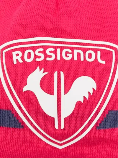 Rossignol Pompom-detail Logo-appliqué Beanie In Pink