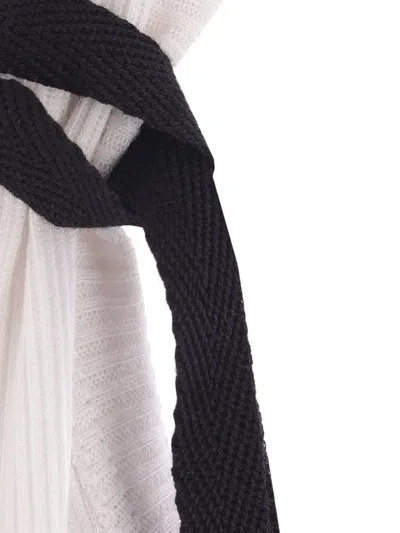 Ann Demeulemeester Seva Tank Top In Cotton Rib Jersey In White