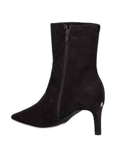 Furla Chic Stiletto Ankle Boots With Pointed Toe In Brown