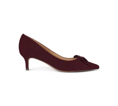 Ralph Lauren Women's Adrienne Suede Bow Pump In Burgundy