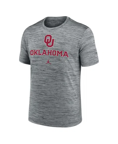 Jordan Men's Gray Oklahoma Sooners Primetime Velocity T-shirt In Gray