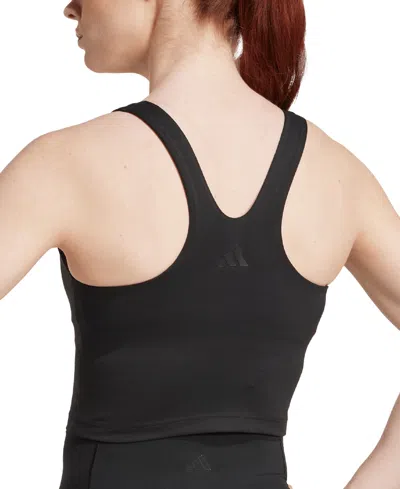 Adidas Originals Adidas Women's All Me Medium-support Long Line Sports Bra Tank Top In Black