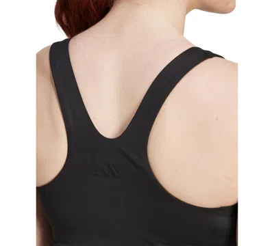 Adidas Originals Adidas Women's All Me Medium-support Long Line Sports Bra Tank Top In Black