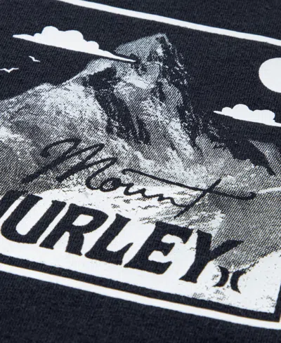 Hurley Big Kid Boys Crew Neck Short Sleeve Regular Fit Graphic T-shirt In Black