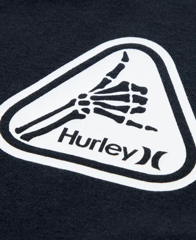 Hurley Big Kid Boys Crew Neck Short Sleeve Regular Fit Graphic T-shirt In Black