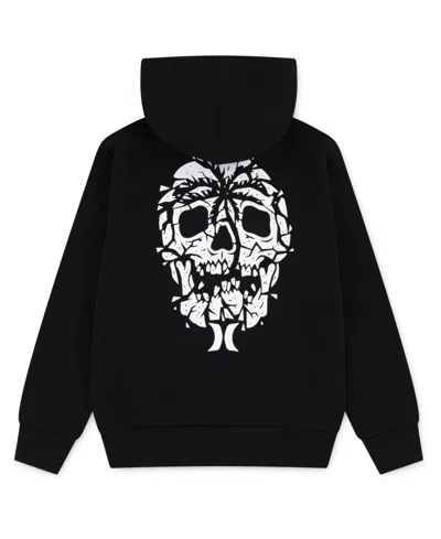 Hurley Big Kid Boys Long Sleeve Fleece Hoodie In Black