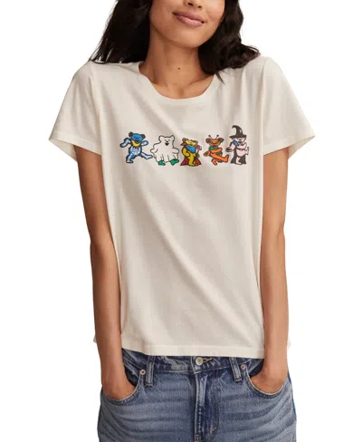 Lucky Brand Grateful Dead Costume Bears Cotton Graphic T-shirt In White