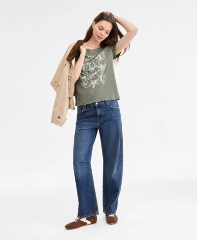Lucky Brand Western Rope Frame Cotton Graphic T-shirt In Green