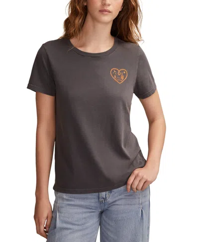 Lucky Brand West Is Best Cotton Graphic T-shirt In Gray