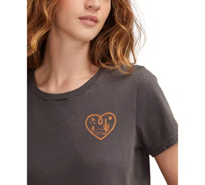 Lucky Brand West Is Best Cotton Graphic T-shirt In Gray