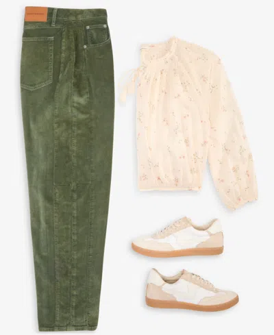 Lucky Brand Embroidered Peasant Top In Neutral