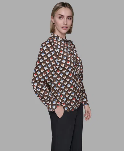 Karl Lagerfeld Women's Long Sleeve Top In Multi