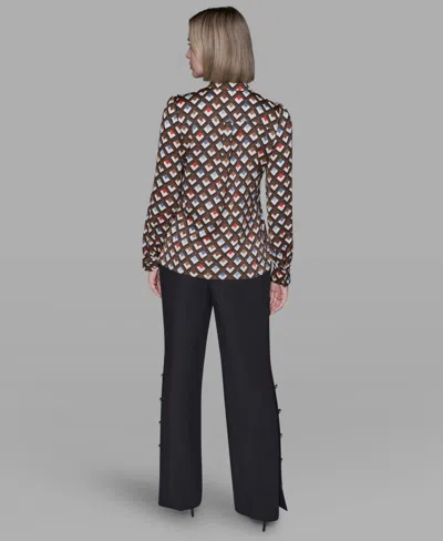 Karl Lagerfeld Women's Long Sleeve Top In Multi