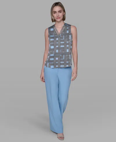 Karl Lagerfeld Women's Sleeveless Top In Gray