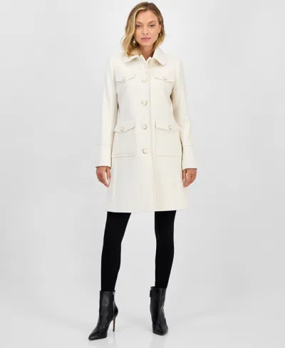 Cece Women's Button-front Coat In White