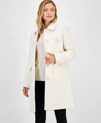 Cece Women's Button-front Coat In White