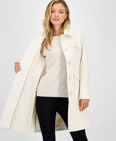Cece Women's Button-front Coat In White