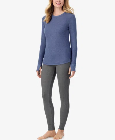 Cuddl Duds Women's Long Sleeve Top In Blue