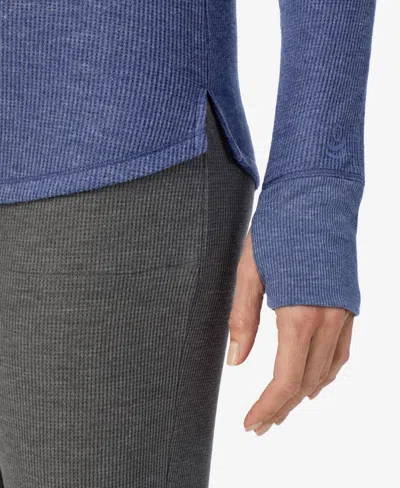 Cuddl Duds Women's Long Sleeve Top In Blue