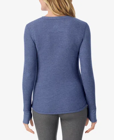 Cuddl Duds Women's Long Sleeve Top In Blue