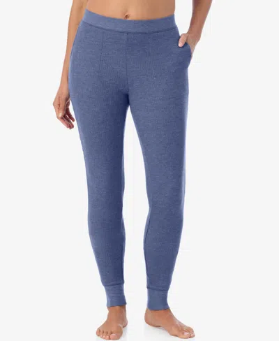 Cuddl Duds Cozy Stretch Thermal Leggings In Blue
