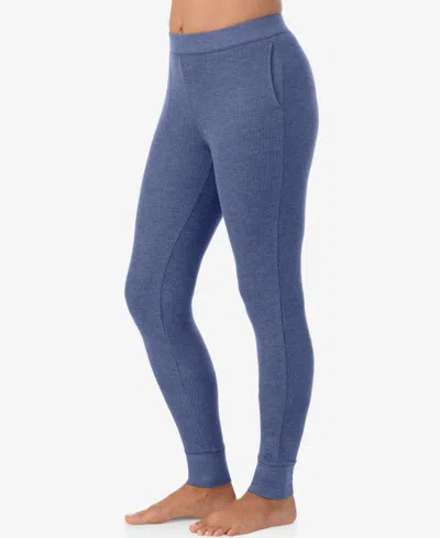 Cuddl Duds Cozy Stretch Thermal Leggings In Blue