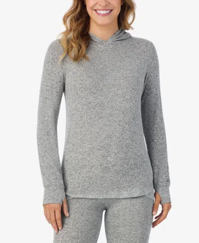 Cuddl Duds Women's Long Sleeve Tunic Hoodie In Gray