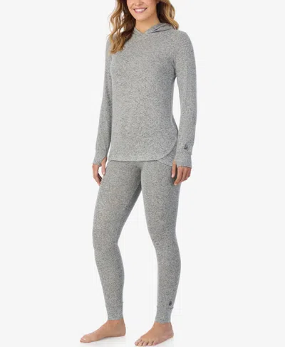 Cuddl Duds Women's Long Sleeve Tunic Hoodie In Gray