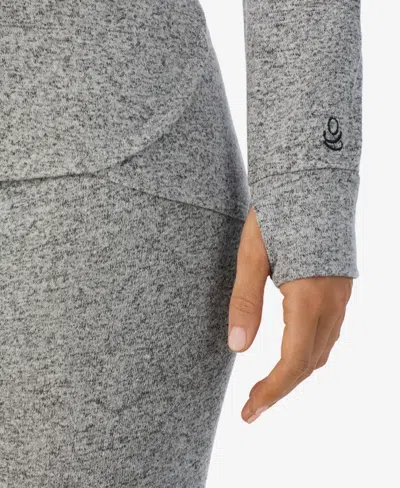 Cuddl Duds Women's Long Sleeve Tunic Hoodie In Gray