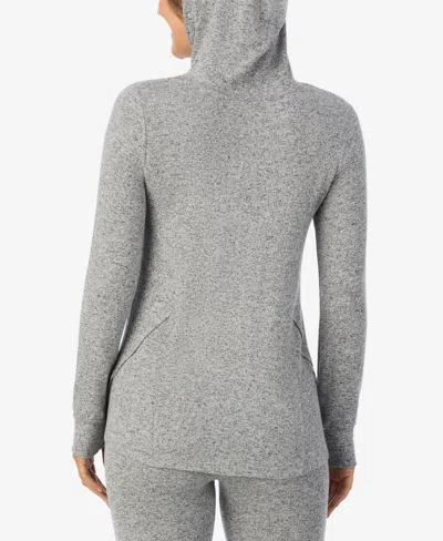 Cuddl Duds Women's Long Sleeve Tunic Hoodie In Gray