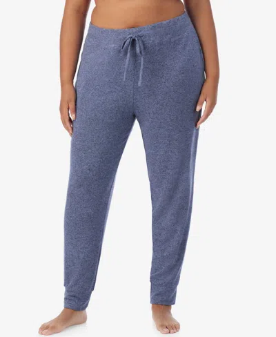 Cuddl Duds Plus Size Soft Knit Jogger Pants In Blue