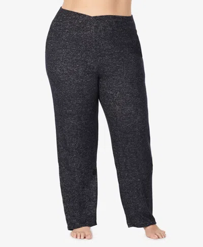 Cuddl Duds Plus Size Soft Knit Lounge Pants In Gray