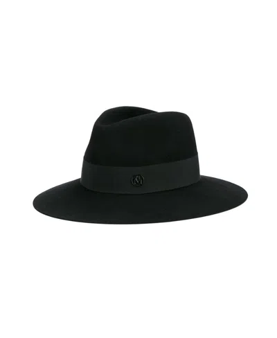 Maison Michel Henrietta Wool Fedora Hat In Black