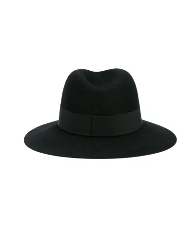 Maison Michel Henrietta Wool Fedora Hat In Black