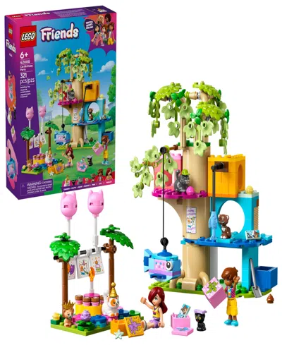 Lego Friends Cat Birthday Party Tree House 42666 Toy Building Set, 321 Pieces In Multi