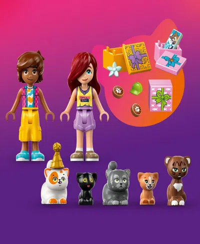 Lego Friends Cat Birthday Party Tree House 42666 Toy Building Set, 321 Pieces In Multi