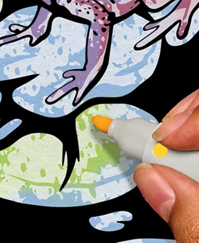 Lifelines Flowart Hidden Pattern Animals Art Kit In Multi