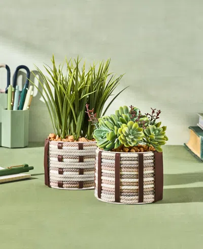 Lifelines Flowcrafts Cord-wrapped Planters Crafting Kit In Multi