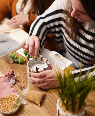 Lifelines Flowcrafts Cord-wrapped Planters Crafting Kit In Multi