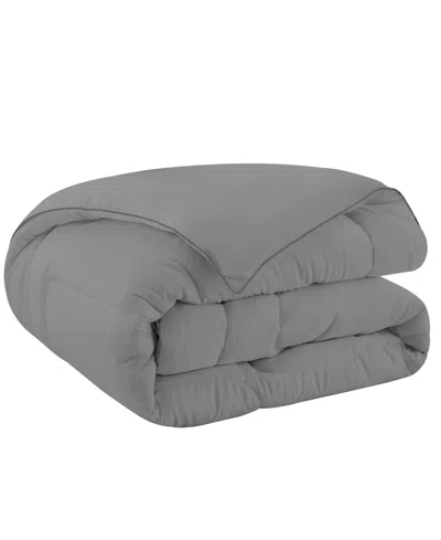 Unikome Soft Silky All Season Down Alternative Comforter, King In Gray