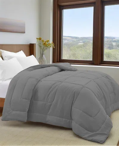 Unikome Soft Silky All Season Down Alternative Comforter, King In Gray