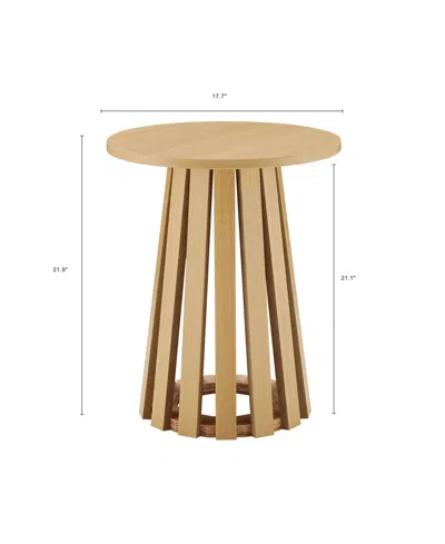 Manhattan Comfort Layla 2-pc. 17.7" Modern End Table Set In Brown